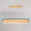 DecorBites™ Modern Nordic Wood Island Pendant Light - Strip Design for Restaurants