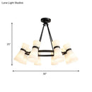 Modern black & gold wide flare pendant lighting dining room chandelier