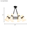 Modern black & gold wide flare pendant lighting dining room chandelier