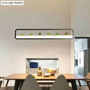 Modern rectangular succulent led chandelier – dining room ceiling light