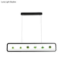 Modern rectangular succulent led chandelier – dining room ceiling light