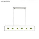 Modern rectangular succulent led chandelier – dining room ceiling light