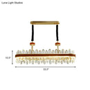 Modern red and gold crystal block ceiling light dining room 220v-240v