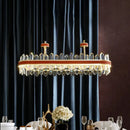 Modern red and gold crystal block ceiling light dining room 220v-240v