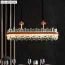 Modern red and gold crystal block ceiling light dining room 220v-240v