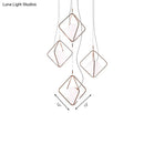 DecorBites™ Modern Square Suspension Light with Metal & Glass Orb Shade in White – Ideal for Living Room