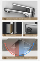DecorBites™ Modern Stainless Steel Bathroom Sink Faucet