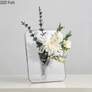 DecorBites™ Modern Transparent Square Vase for Flowers