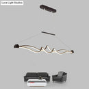 Modern black & white twisted led island pendant dining room light