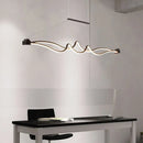 Modern black & white twisted led island pendant dining room light