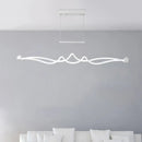 Modern black & white twisted led island pendant dining room light