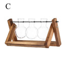 DecorBites™ Modern Wooden Frame Glass Vase Terrarium