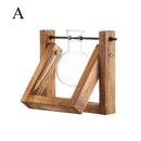 DecorBites™ Modern Wooden Frame Glass Vase Terrarium