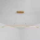 DecorBites™ Modernist Wavy Strip LED Island Pendant - Acrylic Dining Room Hanging Lamp Kit