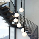 Modernist black & gold white glass pendant light kitchen globe lamp