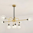 DecorBites™ Modo Glass Suspension Light - Nordic 8-Head Chandelier in Gold Finish for Dining Room