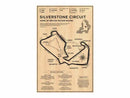 Vintage sepia interlagos monaco grand prix art print living room decor