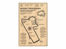 Vintage sepia interlagos monaco grand prix art print living room decor