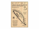 Vintage sepia interlagos monaco grand prix art print living room decor