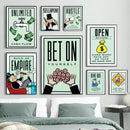 DecorBites™ Monopoly Millionaire Cartoon Canvas Art for Home Decor