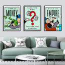 DecorBites™ Monopoly Millionaire Cartoon Canvas Art for Home Decor