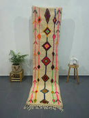 DecorBites™ Moroccan Handmade Azilal Rug 2.7m x 0.7m