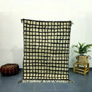 DecorBites™ Moroccan Handmade Beni Ouarain Black & White Rug 1.5m x 1m
