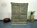 DecorBites™ Moroccan Handmade Beni Ouarain Black & White Rug 1.5m x 1m