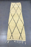 DecorBites™ Moroccan Handmade Beni Ouarain Rug 2.8m x 0.7m