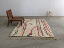 Beige moroccan handmade azilal rug – living room woolen decor