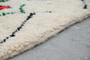 Beige colorful geometric moroccan handmade azilal rug bedroom decor