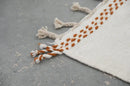 Handmade traditional azilal colorful rug beige bedroom decor