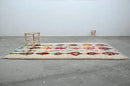 Handmade beige geometric azilal rug bedroom moroccan decor