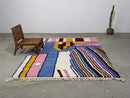 Handmade traditional azilal rug multi color wool living room decor