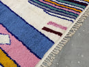 Handmade traditional azilal rug multi color wool living room decor