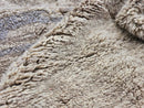 Handmade beige & gray beni mrirt rug living room textured decor