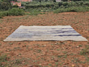 Handmade beige & gray beni mrirt rug living room textured decor