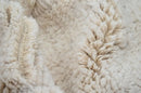 Traditional beige beni ouarain rug living room stone pattern wool