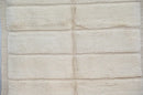 Traditional cream handwoven beni ouarain rug bedroom chunky knit decor