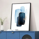 DecorBites™ Navy Blue Geometric Wall Art Set