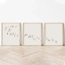 DecorBites™ Neutral Canvas Triptych Wall Art Set
