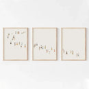 DecorBites™ Neutral Canvas Triptych Wall Art Set