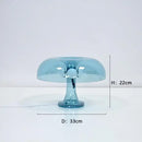 Modern glossy black led mushroom table lamp for bedroom bedside