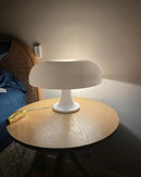 Modern glossy black led mushroom table lamp for bedroom bedside