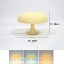 Modern glossy black led mushroom table lamp for bedroom bedside