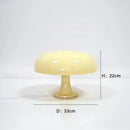 Modern glossy black led mushroom table lamp for bedroom bedside