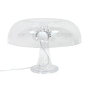 Modern glossy black led mushroom table lamp for bedroom bedside