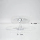 Modern glossy black led mushroom table lamp for bedroom bedside