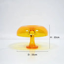 Modern glossy black led mushroom table lamp for bedroom bedside