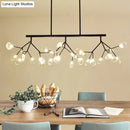 DecorBites™ Nordic 27-Light Tree Branch Glass Pendant Lamp for Dining Room - Island Ceiling Light